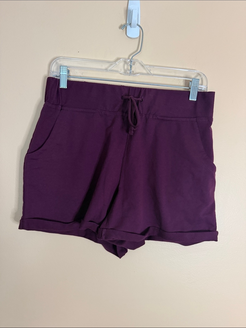 Maurices Women's Drawstring Athletic Shorts in Plum